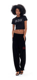 ARCHIVE BOLD (アーカイブボールド) 939 LOGO CROP TOP (BLACK/HOTFIX)