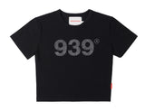 ARCHIVE BOLD (アーカイブボールド) 939 LOGO CROP TOP (BLACK/HOTFIX)