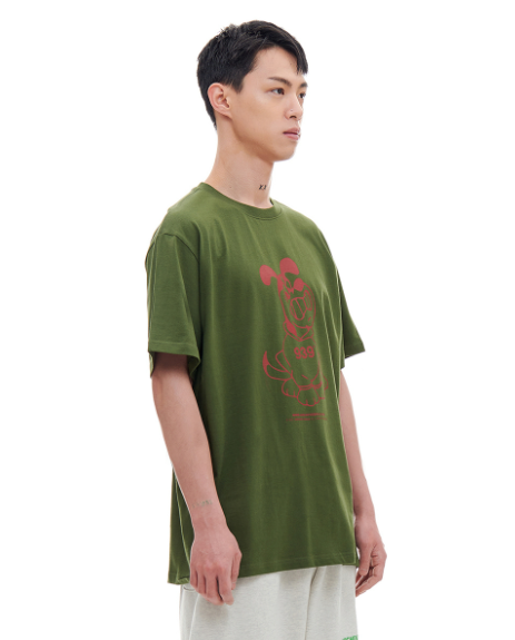 ARCHIVE BOLD (アーカイブボールド) BAD BEAGLE T-SHIRTS (KHAKI)
