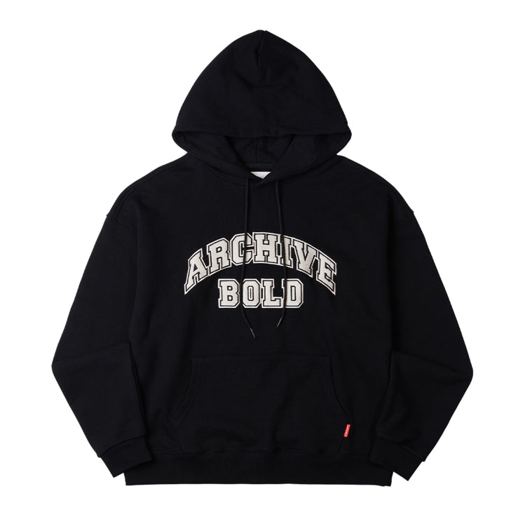 ARCHIVE BOLD (アーカイブボールド) ARCH LOGO HOOD (BLACK)