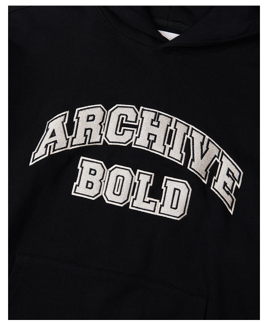 ARCHIVE BOLD (アーカイブボールド) ARCH LOGO HOOD (BLACK)