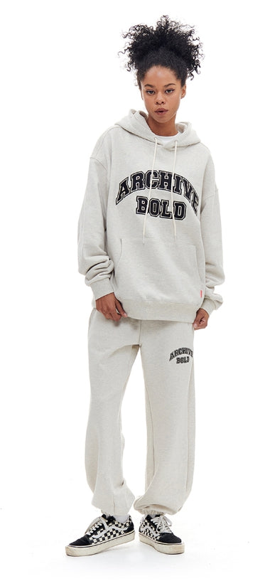 ARCHIVE BOLD (アーカイブボールド) ARCH LOGO HOOD (OATMEAL)