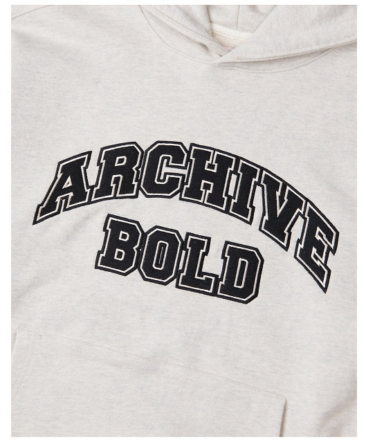 ARCHIVE BOLD (アーカイブボールド) ARCH LOGO HOOD (OATMEAL)