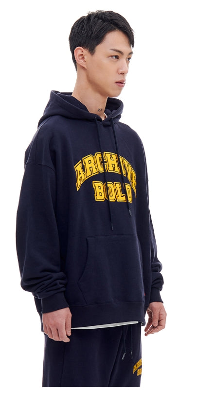 ARCHIVE BOLD (アーカイブボールド) ARCH LOGO HOOD (NAVY)