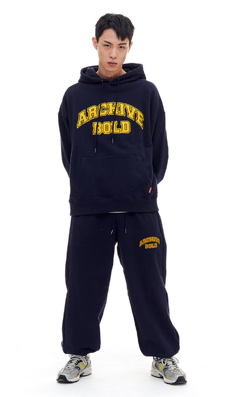 ARCHIVE BOLD (アーカイブボールド) ARCH LOGO HOOD (NAVY)