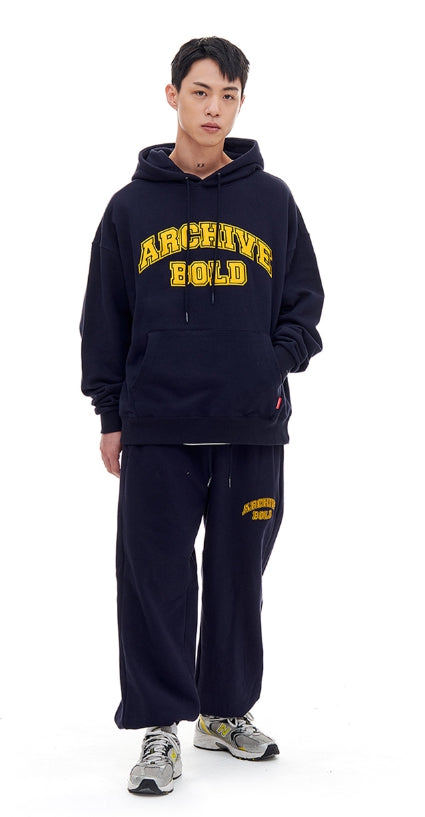 ARCHIVE BOLD (アーカイブボールド) ARCH LOGO HOOD (NAVY)