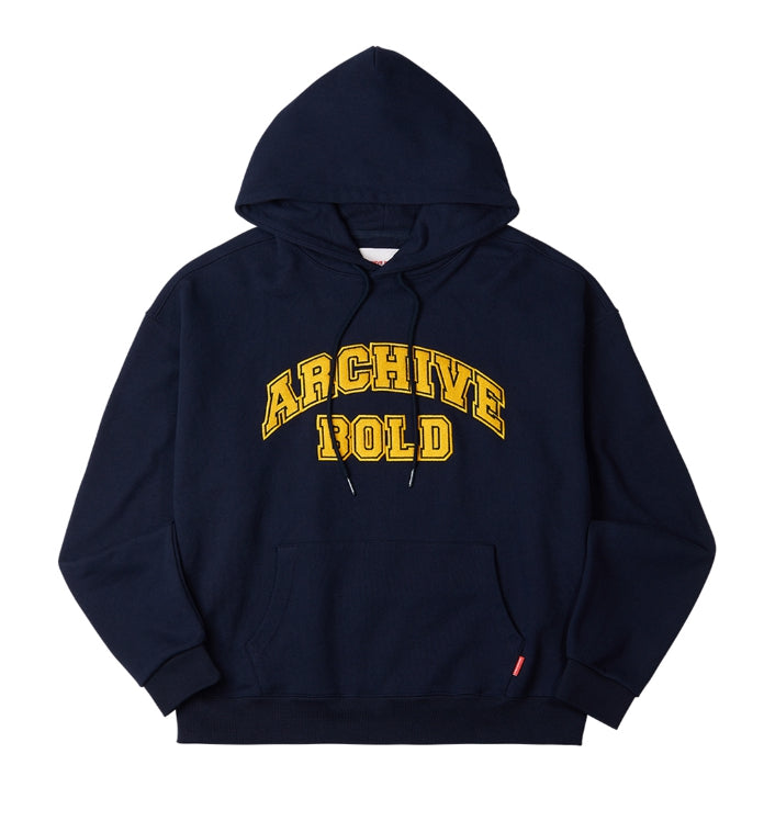 ARCHIVE BOLD (アーカイブボールド) ARCH LOGO HOOD (NAVY)