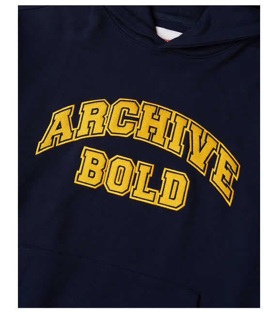 ARCHIVE BOLD (アーカイブボールド) ARCH LOGO HOOD (NAVY)