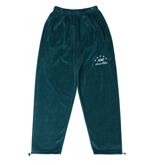 ARCHIVE BOLD (アーカイブボールド) VELOUR SWEAT PANTS (PEACOCK BLUE)