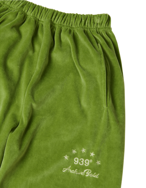 ARCHIVE BOLD (アーカイブボールド) VELOUR SWEAT PANTS (GREEN)