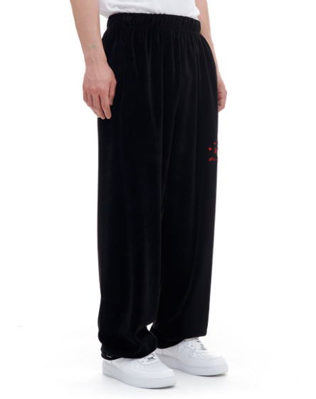 ARCHIVE BOLD (アーカイブボールド) VELOUR SWEAT PANTS (BLACK)