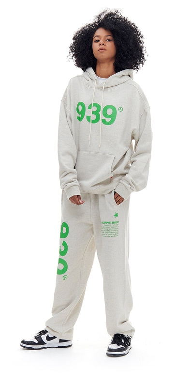 ARCHIVE BOLD (アーカイブボールド) 939 LOGO SWEAT PANTS (OATMEAL)