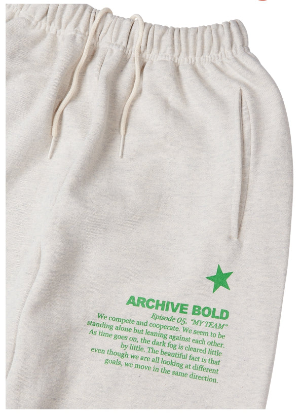 ARCHIVE BOLD (アーカイブボールド) 939 LOGO SWEAT PANTS (OATMEAL)