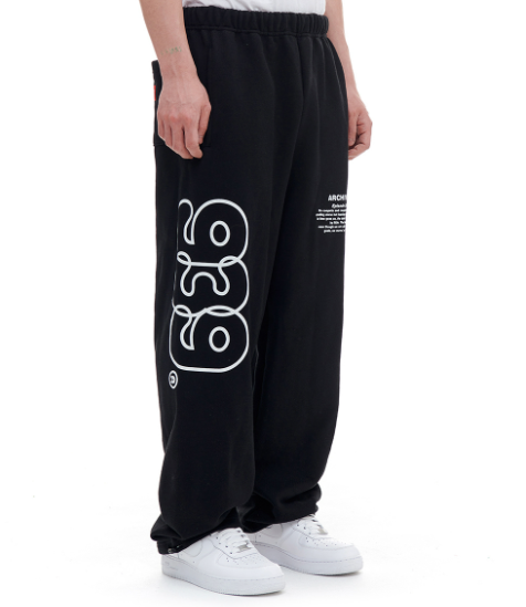 ARCHIVE BOLD (アーカイブボールド) 939 TYPE B SWEAT PANTS (BLACK)