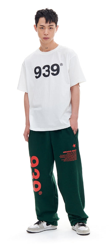 ARCHIVE BOLD (アーカイブボールド) 939 LOGO SWEAT PANTS (DEEP GREEN)