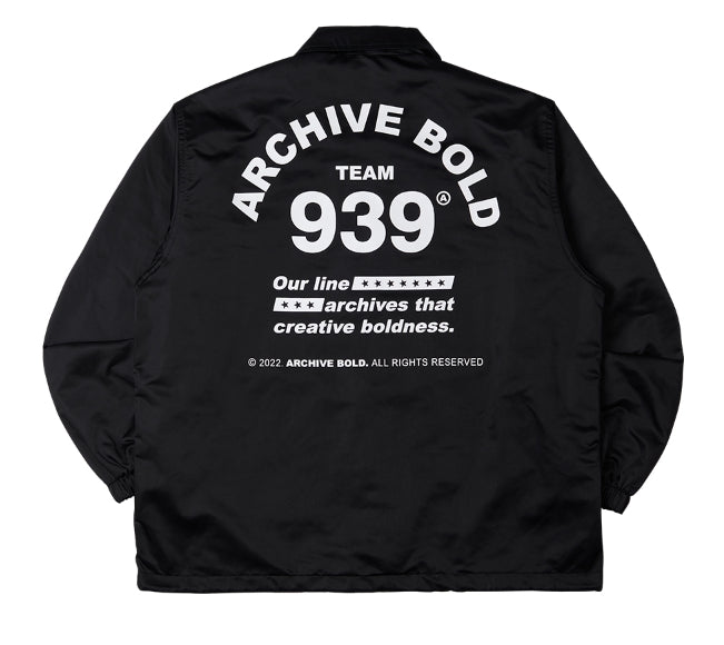 ARCHIVE BOLD (アーカイブボールド) TEAM 939 COACH JACKET (BLACK)
