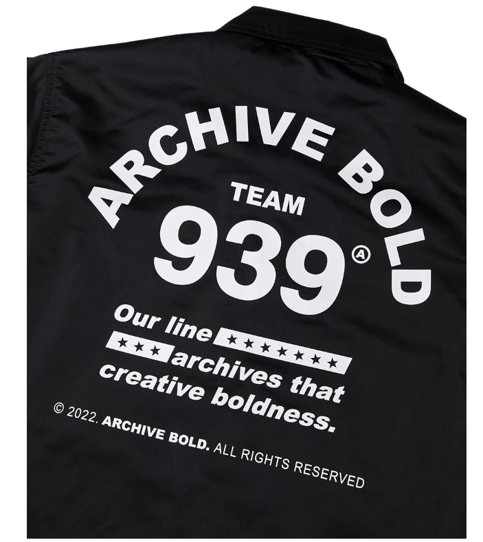 ARCHIVE BOLD (アーカイブボールド) TEAM 939 COACH JACKET (BLACK)