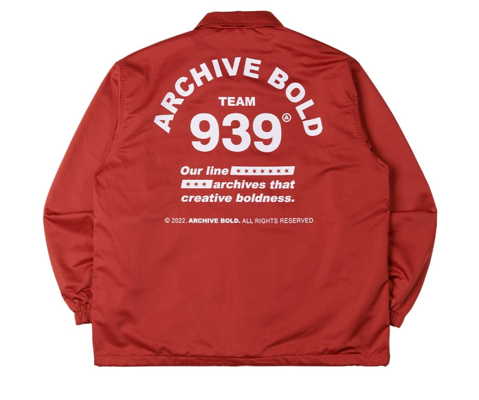 ARCHIVE BOLD (アーカイブボールド) TEAM 939 COACH JACKET (RED)