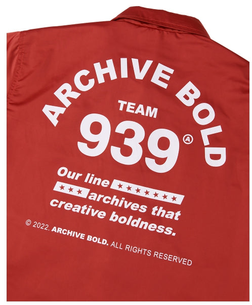 ARCHIVE BOLD (アーカイブボールド) TEAM 939 COACH JACKET (RED)