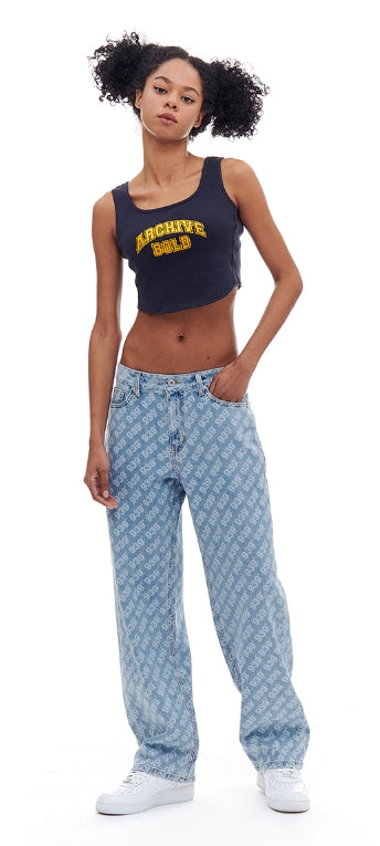 ARCHIVE BOLD (アーカイブボールド) 939 PATTERN DENIM PANTS (LIGHT BLUE)