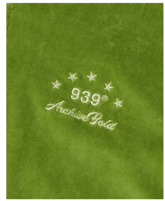 ARCHIVE BOLD (アーカイブボールド) VELOUR CROP HOOD ZIP-UP (GREEN)