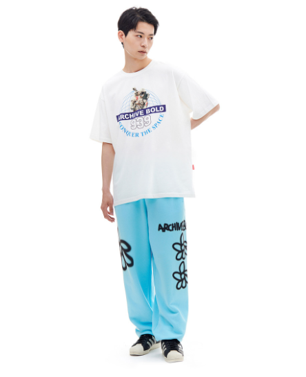 ARCHIVE BOLD (アーカイブボールド) 939 DAISY SWEAT PANTS (SKY BLUE)