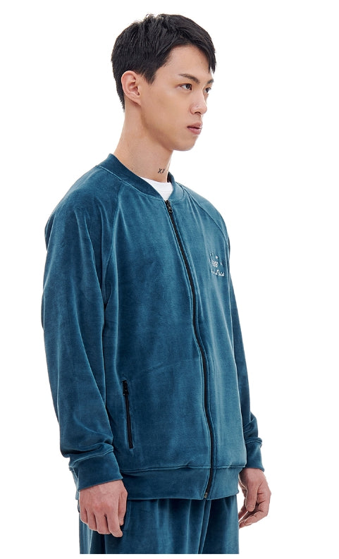 ARCHIVE BOLD (アーカイブボールド) VELOUR JACKET (PEACOCK BLUE)