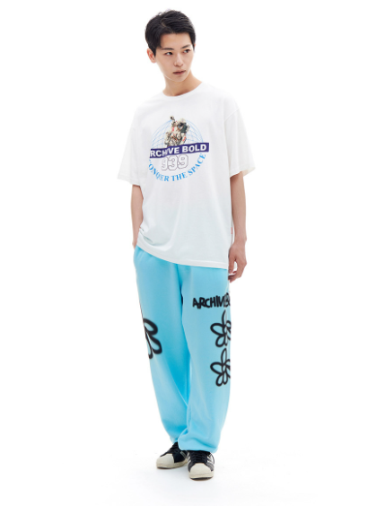 ARCHIVE BOLD (アーカイブボールド) 939 DAISY SWEAT PANTS (SKY BLUE)