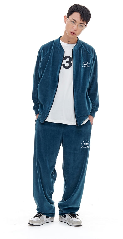 ARCHIVE BOLD (アーカイブボールド) VELOUR JACKET (PEACOCK BLUE)