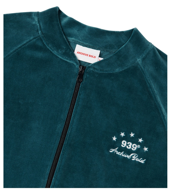 ARCHIVE BOLD (アーカイブボールド) VELOUR JACKET (PEACOCK BLUE)