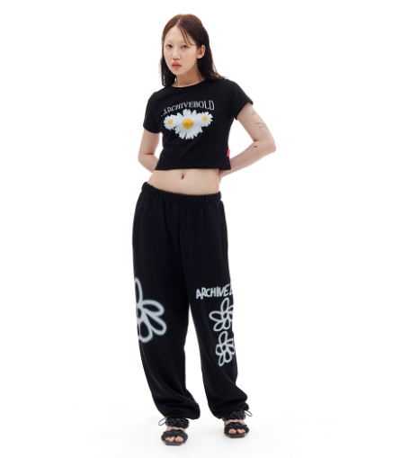 ARCHIVE BOLD (アーカイブボールド) 939 DAISY SWEAT PANTS (BLACK)