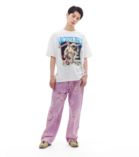 ARCHIVE BOLD (アーカイブボールド) DOUBLE KNEE DENIM PANTS (PURPLE)