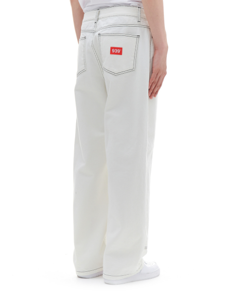 ARCHIVE BOLD (アーカイブボールド) DOUBLE KNEE DENIM PANTS (IVORY)