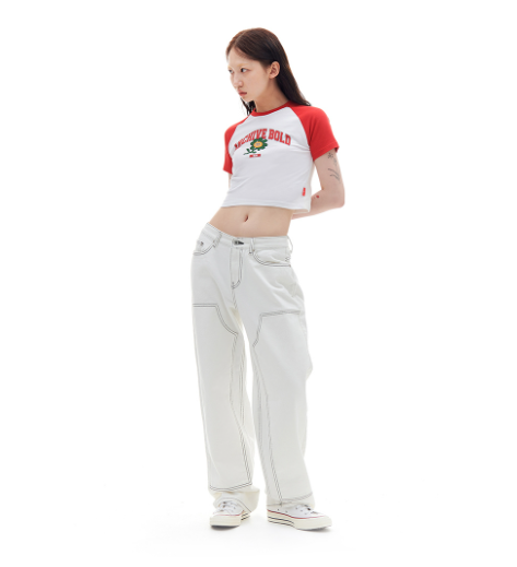 ARCHIVE BOLD (アーカイブボールド) DOUBLE KNEE DENIM PANTS (IVORY)