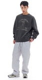 ARCHIVE BOLD (アーカイブボールド) BAD BEAGLE PIGMENT SWEAT SHIRTS (CHARCOAL)