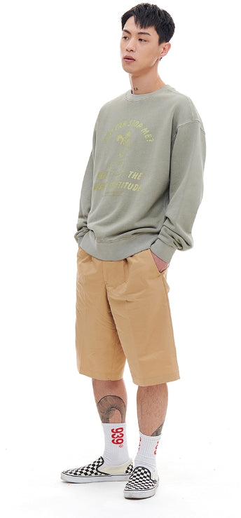 ARCHIVE BOLD (アーカイブボールド) BAD BEAGLE PIGMENT SWEAT SHIRTS (KHAKI)
