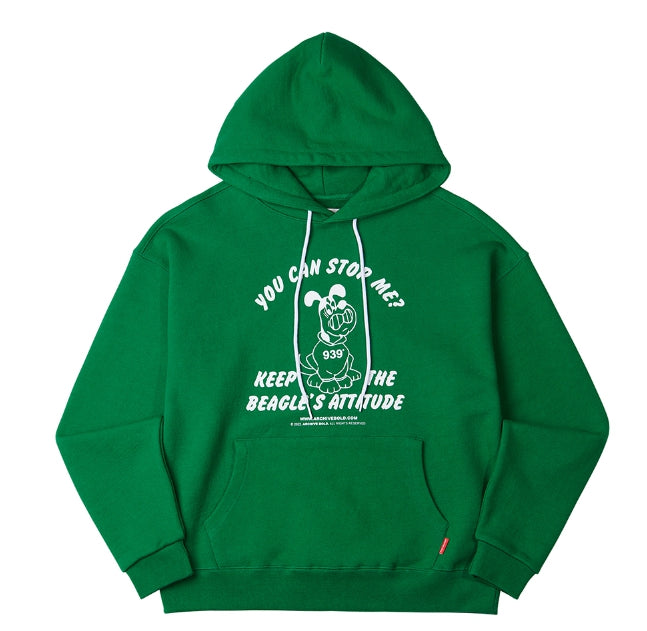 ARCHIVE BOLD (アーカイブボールド) BAD BEAGLE HOOD (GREEN)