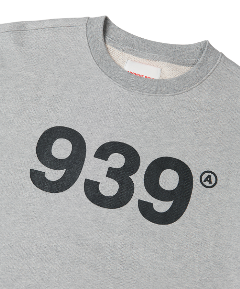 ARCHIVE BOLD (アーカイブボールド) 939 LOGO SWEAT SHIRTS (GRAY)