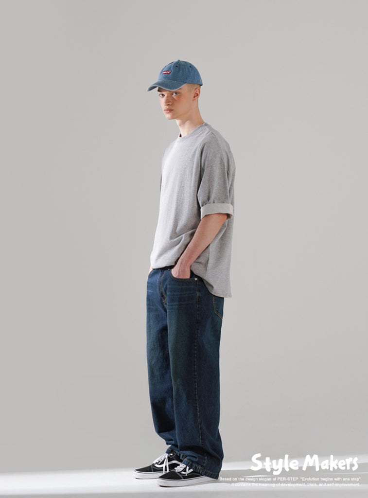 パーステップ(PERSTEP) WIDE WASHED JEAN 1COLOR SMLP4461