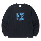 NOMANUAL(ノーマニュアル) SQR GRAPHIC LONG SLEEVE TEE - BLACK