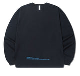 NOMANUAL(ノーマニュアル) SQR GRAPHIC LONG SLEEVE TEE - BLACK