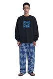 NOMANUAL(ノーマニュアル) SQR GRAPHIC LONG SLEEVE TEE - BLACK