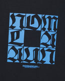 NOMANUAL(ノーマニュアル) SQR GRAPHIC LONG SLEEVE TEE - BLACK
