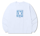 NOMANUAL(ノーマニュアル) SQR GRAPHIC LONG SLEEVE TEE - WHITE