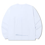 NOMANUAL(ノーマニュアル) SQR GRAPHIC LONG SLEEVE TEE - WHITE