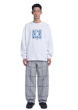 NOMANUAL(ノーマニュアル) SQR GRAPHIC LONG SLEEVE TEE - WHITE