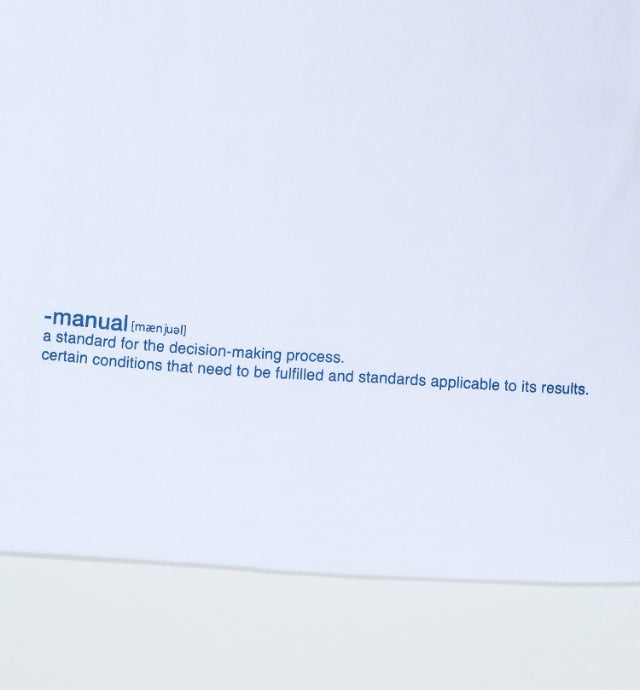 NOMANUAL(ノーマニュアル) SQR GRAPHIC LONG SLEEVE TEE - WHITE