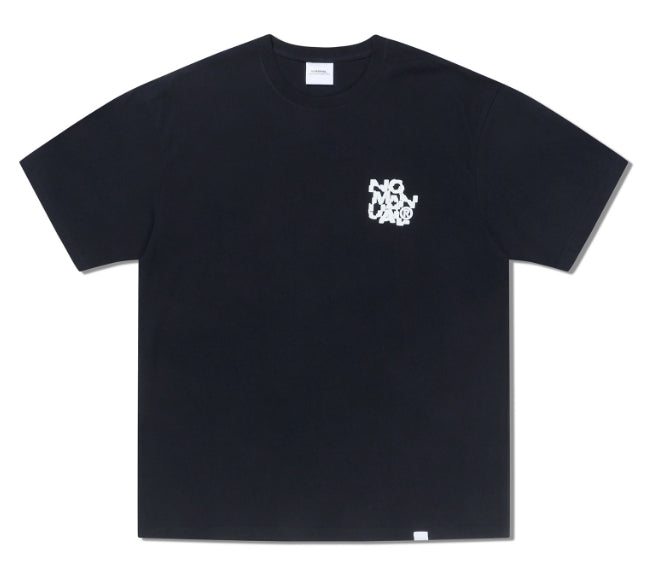 NOMANUAL(ノーマニュアル) CRACKED T-SHIRT - BLACK