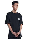 NOMANUAL(ノーマニュアル) CRACKED T-SHIRT - BLACK