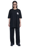 NOMANUAL(ノーマニュアル) CRACKED T-SHIRT - BLACK